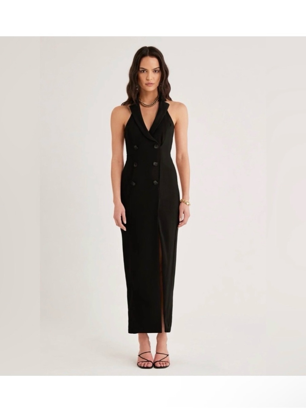 RUMER - Arden blazer maxi dress XS Nutmeg - Picture 3 of 4